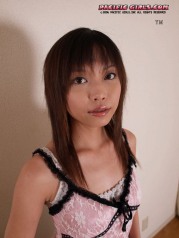 Sweet asian girl in black skirt