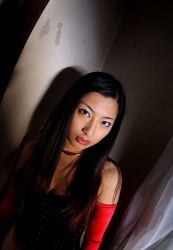 Naughty Asian Model In Black And Red