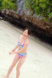 Pony Tailed Japanese Teen Girl Hikaru Showing Tits On The Beach