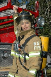 Sologirl Amber At Home Posing In Firewoman Uniform
