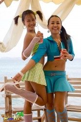 Lily Koh And Joon Mali Have Fun Showing Panties Upskirt