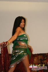 Indian girl in green dress