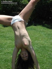 Teen Tawnee Stone Naked Outside Doing Cartwheels