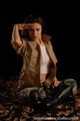 Sologirl Alex Jolie In F Military Uniform Posing